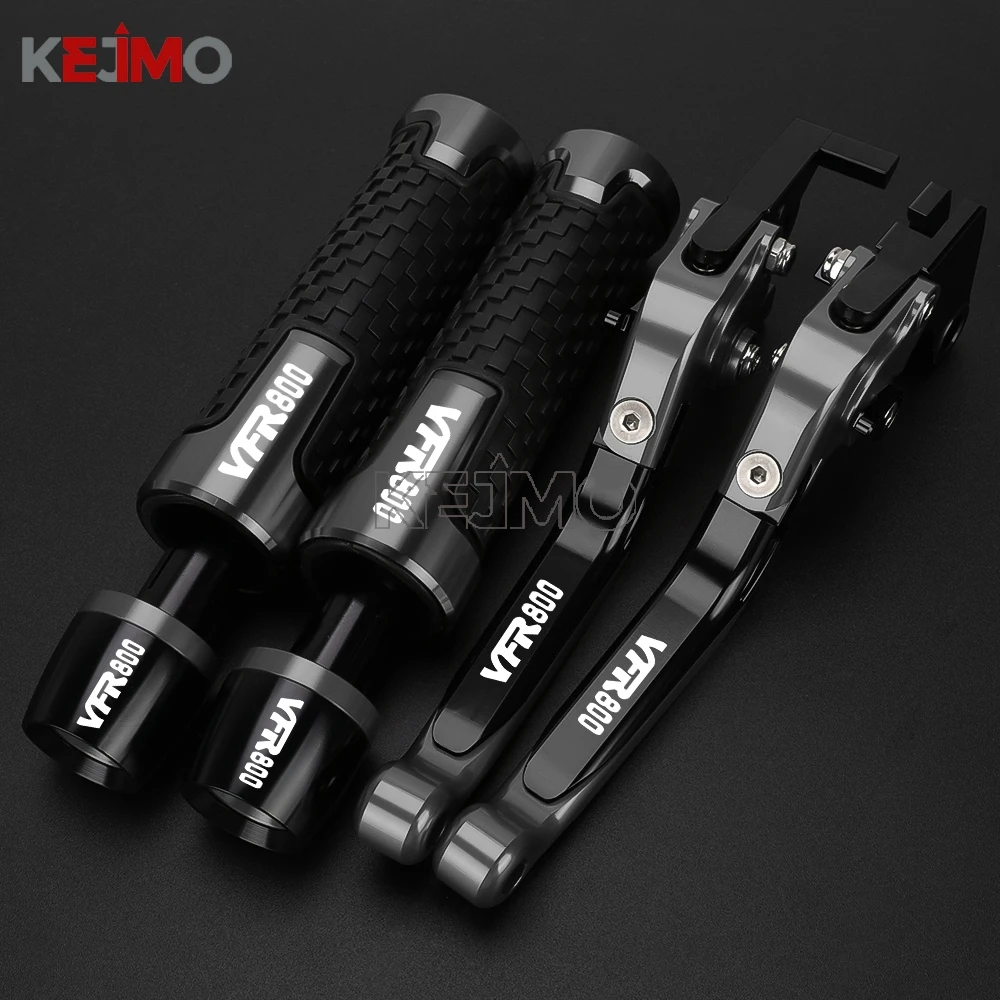 

2002 03 -2007 CNC Aluminum FOR honda VFR800 VTEC VFR 800 Accessories Motorcycle Adjustable Brake Clutch Levers Handbar End Grips