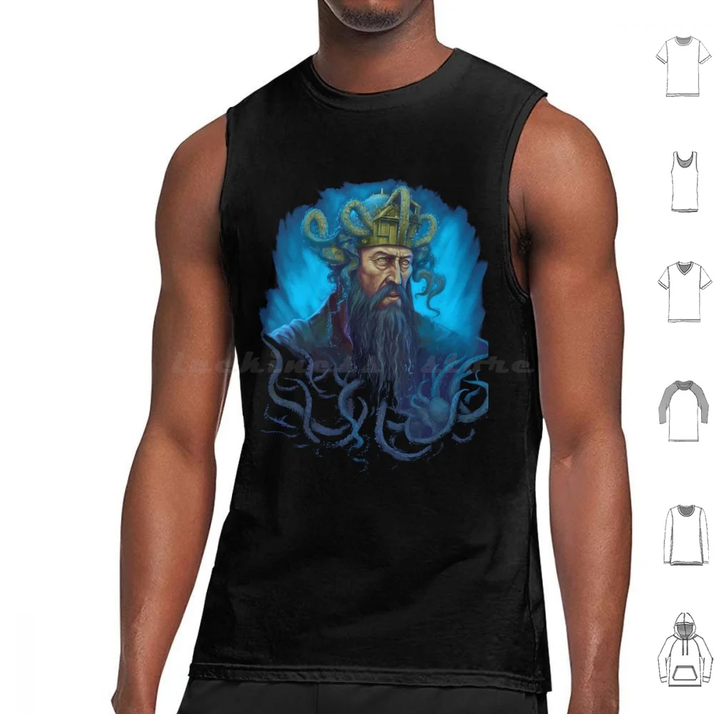 Preist Tank Tops Print Cotton Cthulhu Cosmic Horror Eldritch Mythos Necronomicon Arkham Miskatonic Innsmouth