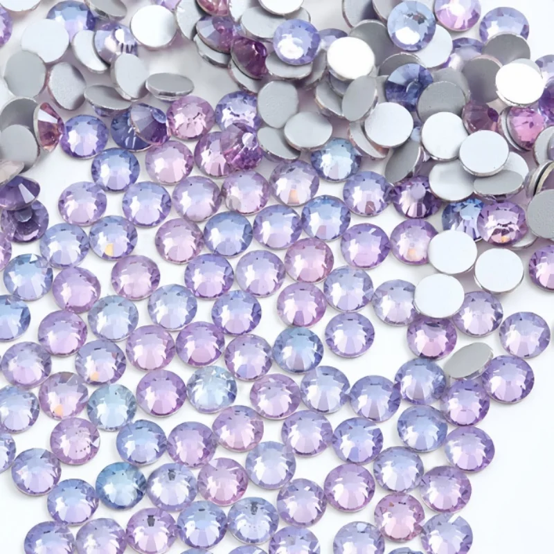 Purple Series Ss3-ss30 Strass Non Hot Fix Flatback Strass cucito e indumento in tessuto pietre scintillanti per la decorazione fai da te