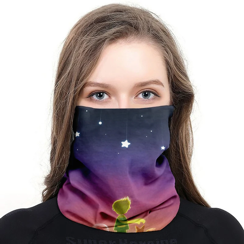 Multifunctional Seamless Magic Headscarf Cartoon Little Prince Fun Balaclava Men Women Riding Fishing Motorcycle Face Bandana