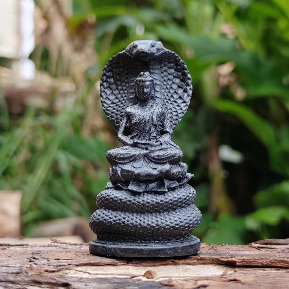 Art Craft Display - Yılan Korumalı Buda Heykeli Süsü, Reçine