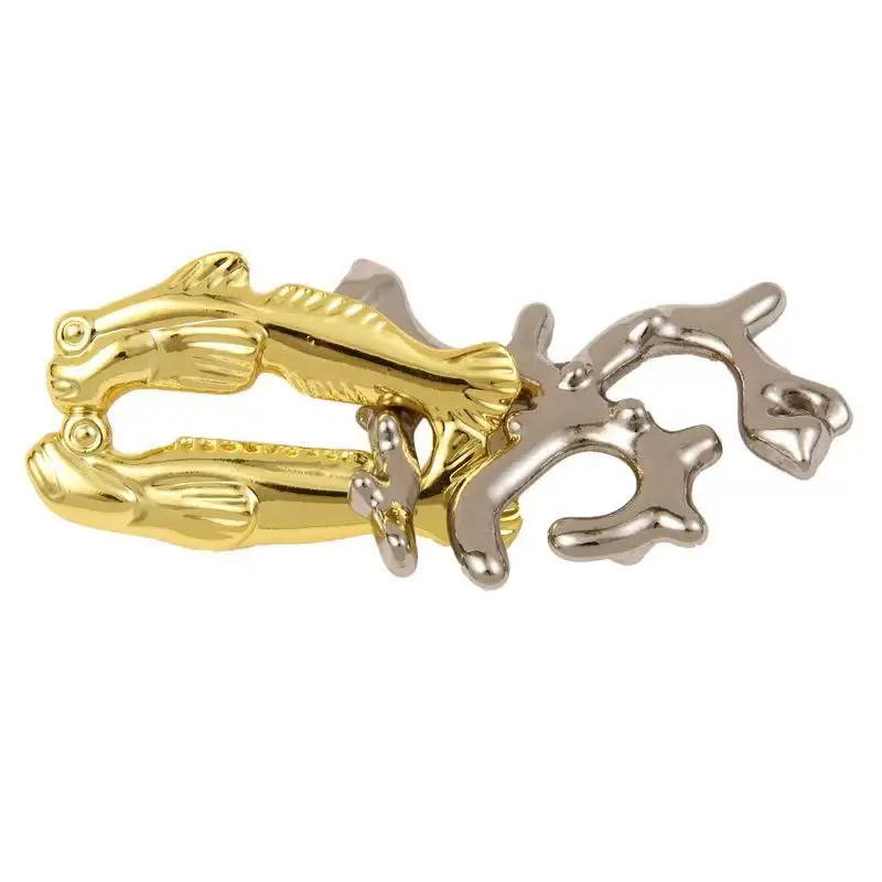 Disentanglement المحيط المرجان الألغاز المعدنية الذكاء المنطق التدريب الدماغ دعابة ألعاب العقل التعليمية للأطفال الكبار Juegos De Ingenio #4