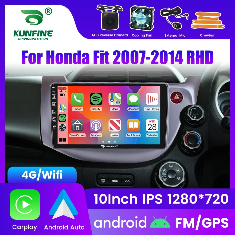 2Din Android Car Radio For Honda Fit 2007-2014 Multimedia Video Player GPS Navigation Stereo Audio Head Unit Carplay 4G