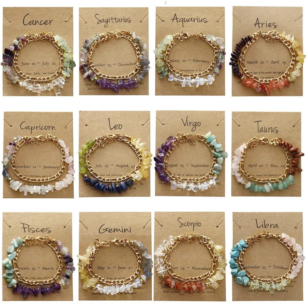 Handcrafted Gravel Crystal Bracelet for Healing Balance Elegant Jewelry with Natural Stones Perfect for Mindfulness Gift