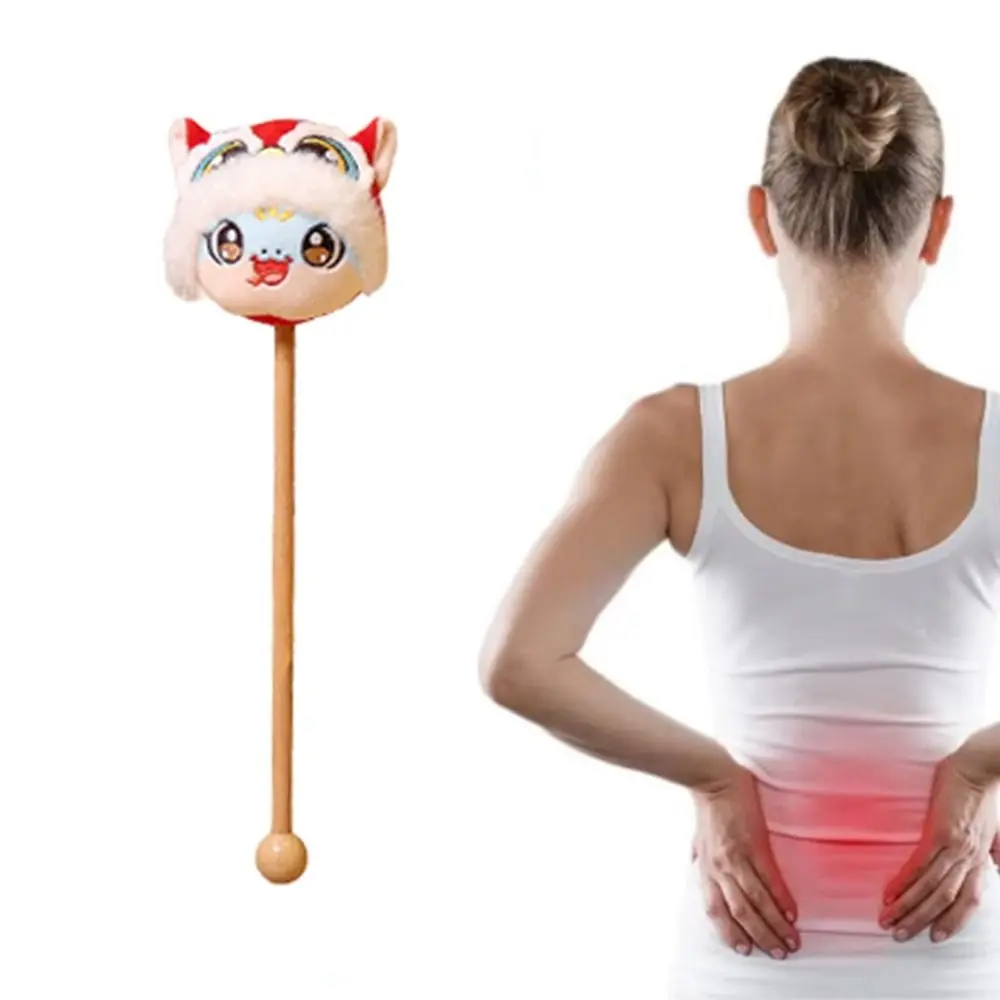 Durable Cartoon Snake Mascot Massage Hammer Hand-held Soft Zodiac Snake Hammer Stick Cute Back Massage Stick Back Knock