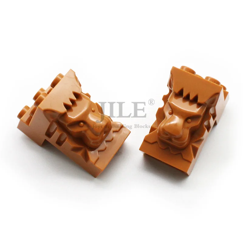 10 Stück MOC 30274 Bausteine 2x3x3 Löwenkopf Stadt Wall Street View Dekoration Kompatibel mit Spielzeug für Kindermarken