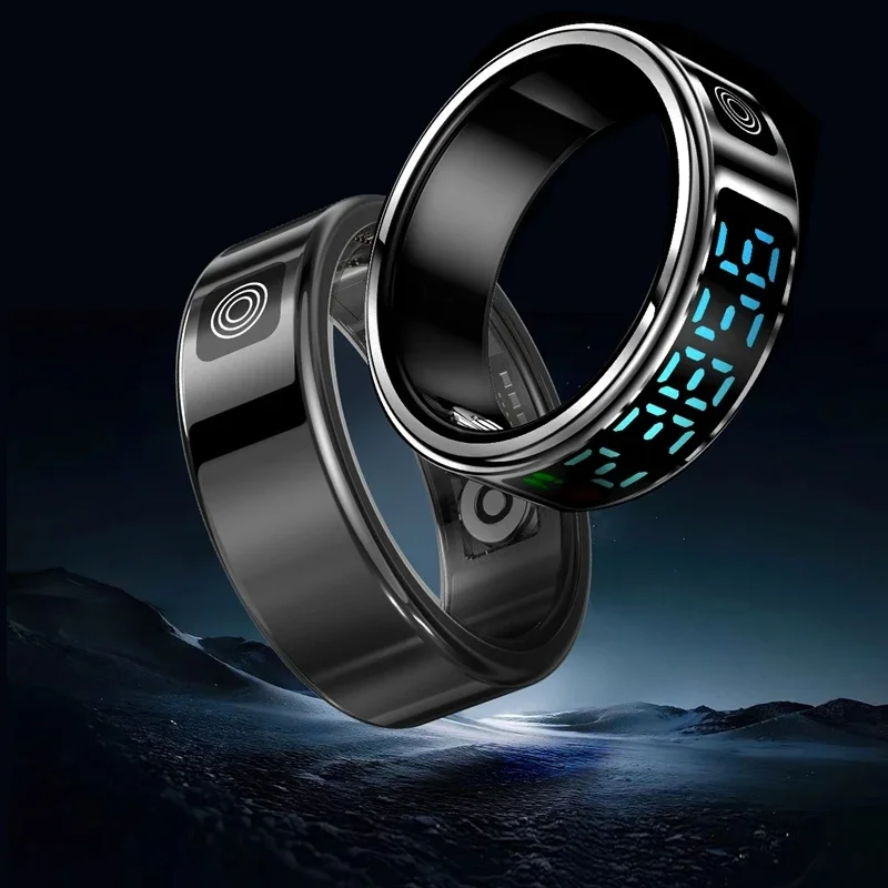 

2026 R11C Smart Ring Men Women LED Display Screen Health Ring Heart Rate Sleep Monitor Waterproof Smartring for Android IOS