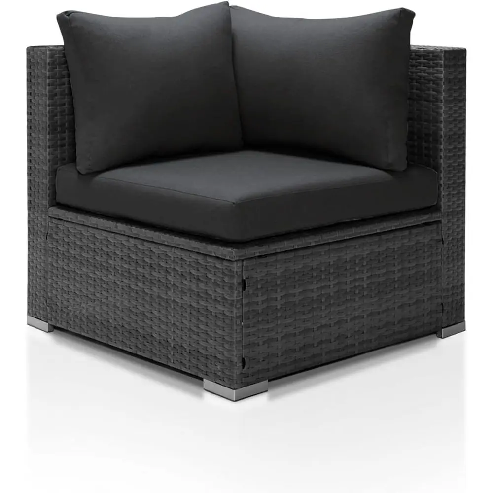 

Gray Outdoor Patio Sofa Set with PE Rattan Wicker
