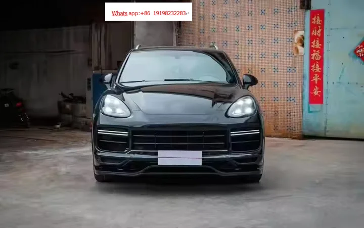 For  Cayenne 2011-2014 Year 958.1 Upgrade 2018-up 9Y0 Turbo Front Bumper & TKT Front Lip  Facelift PDLS Headlight