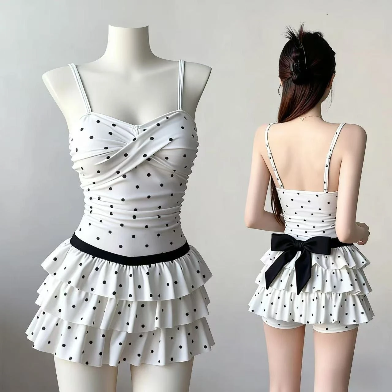 Fairy Sweet High Waist Bikini Set Women Split Print Trendy Swimwear Chic Beach Vacation Summer Party Fashion 2026 New Arrival