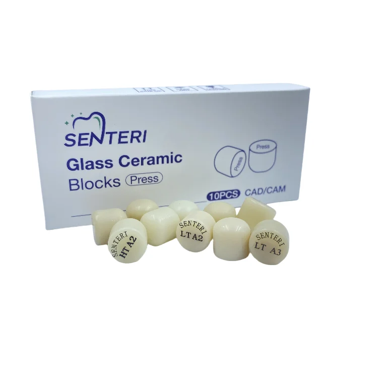 10pcs/Box High-quality Dental Laboratory Machinery Use Glass Ceramic Ingots Lithium Disilicate HT LT Veneer Crown Inlay