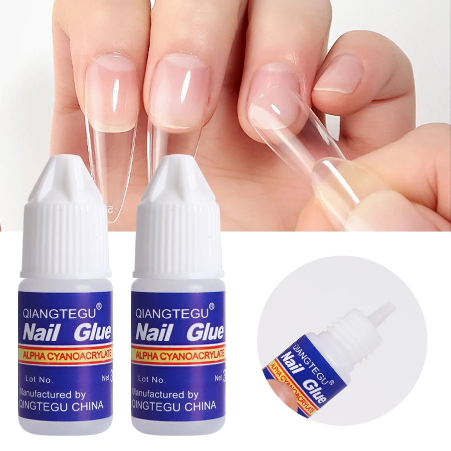 5PCS 3g Super Strong Nail Glue For False Nail Tips, Acrylic Nails,Press On Nails,Fake Nails Art Decoration Lasting Adhesion