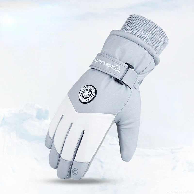 2022 Youpin قفازات تزلج شتوية مقاوم للماء ، المضادة للانزلاق ، أفخم وسميكة قفازات شاشة لمس دافئة لركوب الدراجات في الهواء الطلق الرجال والنساء