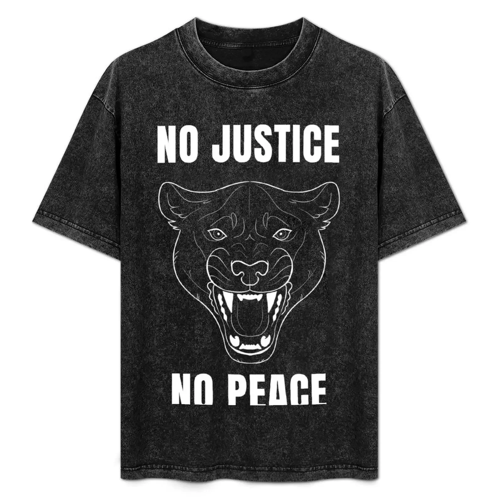 

No Justice, No Peace T-Shirt t shirts for man pack white anime tshirt T-Shirt