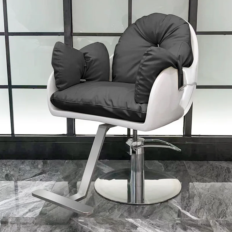Luxury Hair Salon Equipment Modern Hairdressing Chair Gold-plated and Silver-plated for Barber Stations Furniture