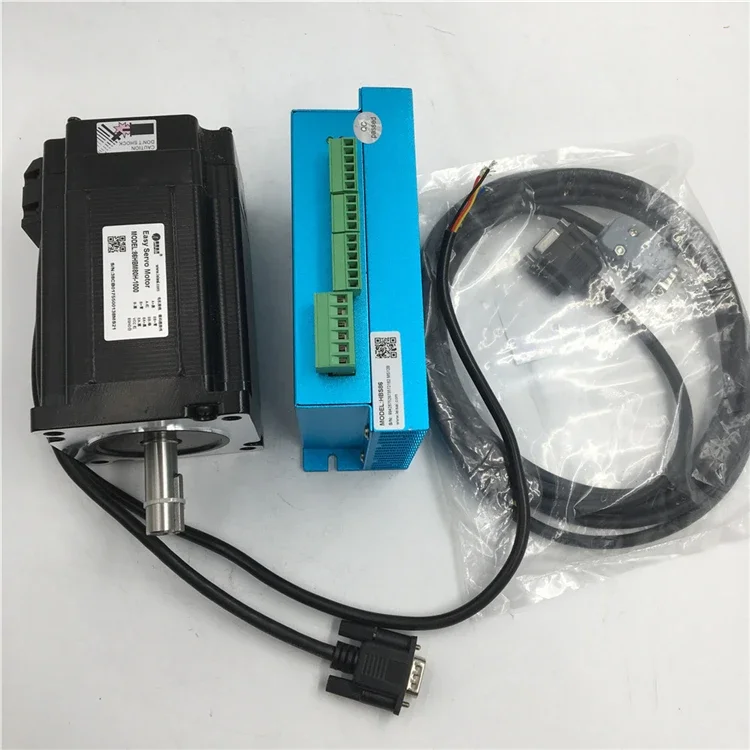 Leadshine 8Nm hybrid easy servo motor + driver 863HBM80H-1000 + HBS2206 +3 m encoder cables 86mm nema34 closed loop stepper