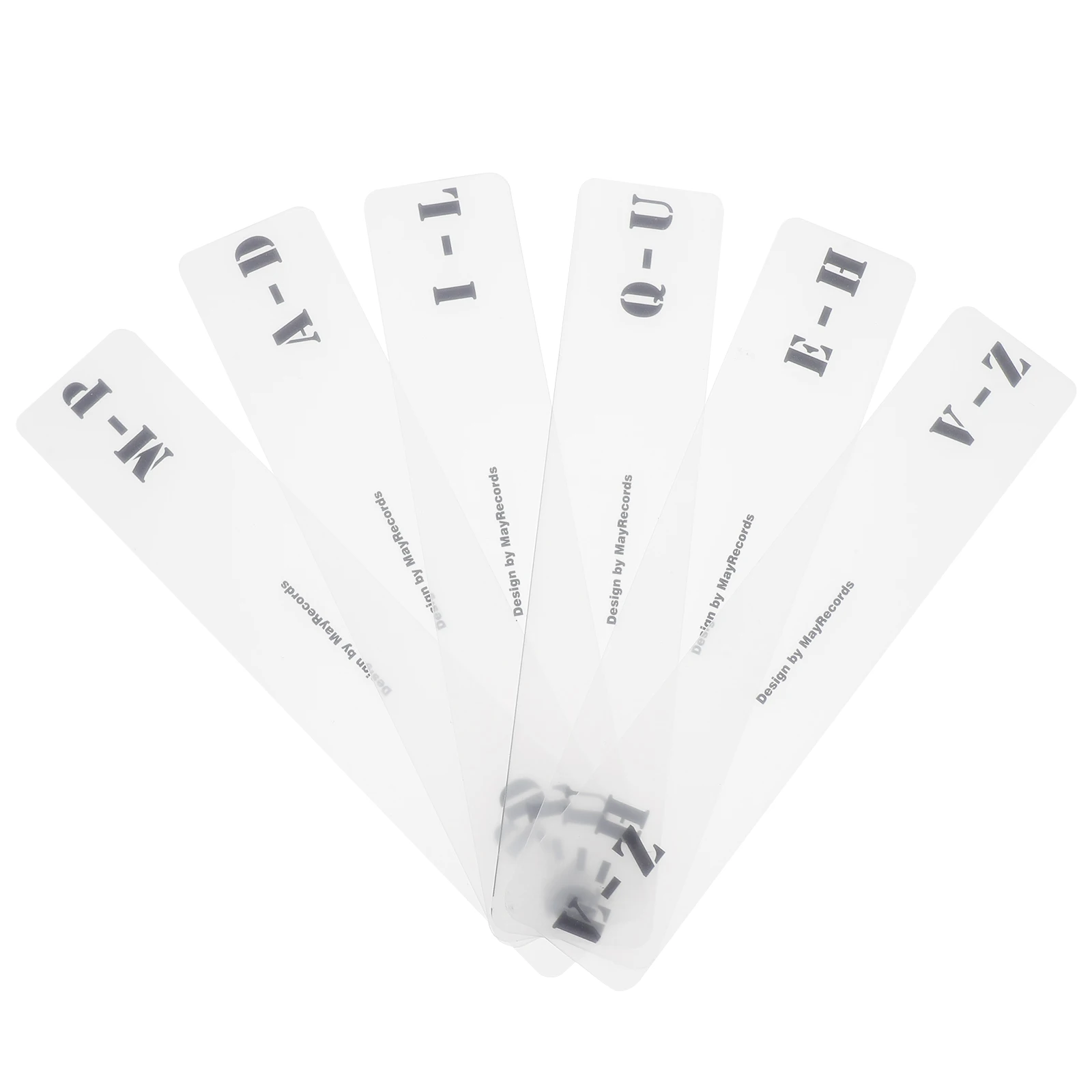 

6pcs Alphabet Divider Cards Acrylic Classification Tags for Records Vinyl Office Horizontal Design Record Separator Fit Cabinet