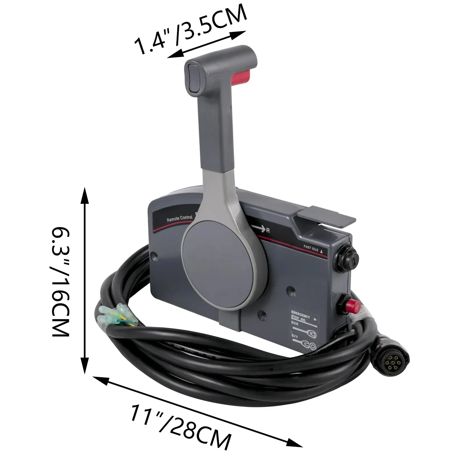 For  Yamaha Outboard  Boat Engines Side Mount Remote Control Box 703-48230-14 New Condition 7PIN Push Open No Trim Switch Motor