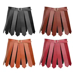 Roman Gladiator Skirt Fancy Dress 38cm Rave Party Adjustable Carnival Adult Size Medieval Belt Skirts Armors Costume Accessory
