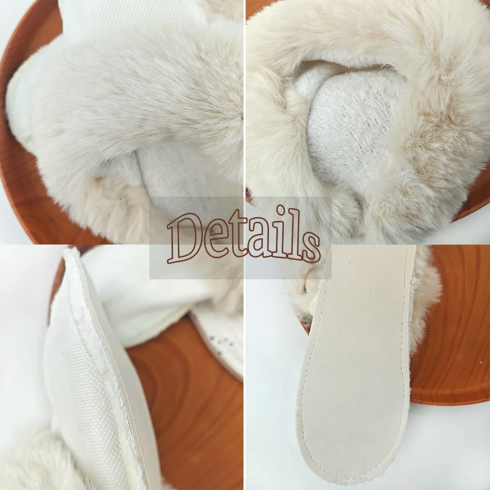 1 paire blanc noir chaud couvre-chaussures unisexe chaussures sabots semelles en fourrure remplacement en peluche coussinets de chaussures pantoufles doublure en peluche doux épaissi