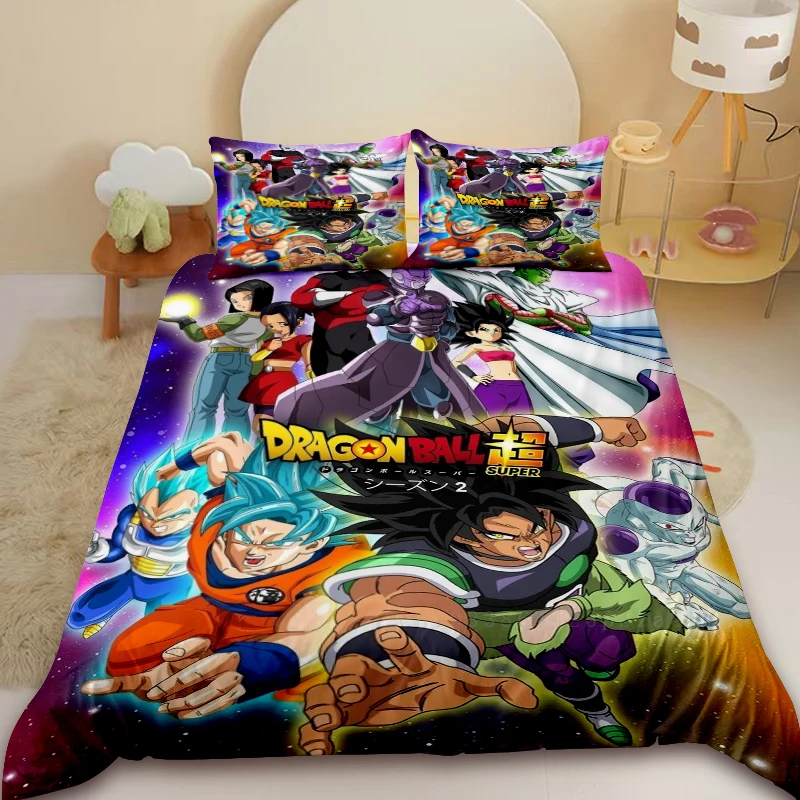 

Dragon Ball Duvet Cover Set Son Goku Bedding Set Comforter Cover for Bedroom Decor Children Teens Birthday Gifts