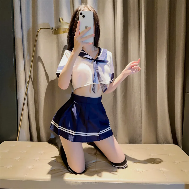 بحار فتاة تأثيري أنيمي ازياء المدرسة ضيقة قصيرة طالب JK موحدة اليابانية Kawaii عيد الميلاد المرأة مثير الملابس الداخلية