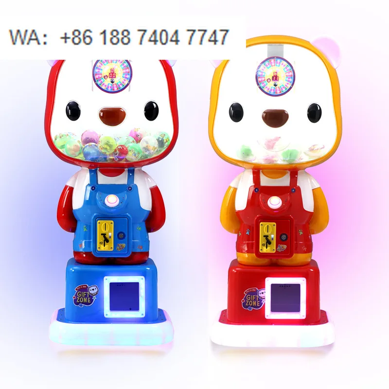

Capsule Toys Bouncy Ball Dispenser Gumball Candy Vending Machine for Kids Bear Gacha Machine