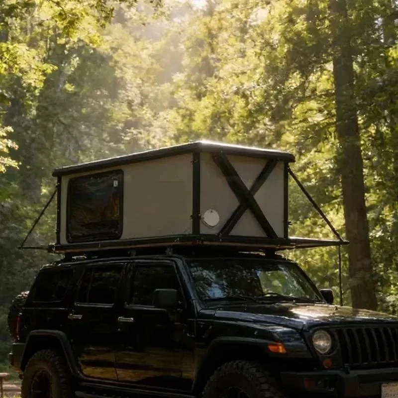 High Quality Waterproof Aluminum Triangle Hard Shell Rooftop Tent 4x4 Exterior Modification Accessories for Off-road Vehicles