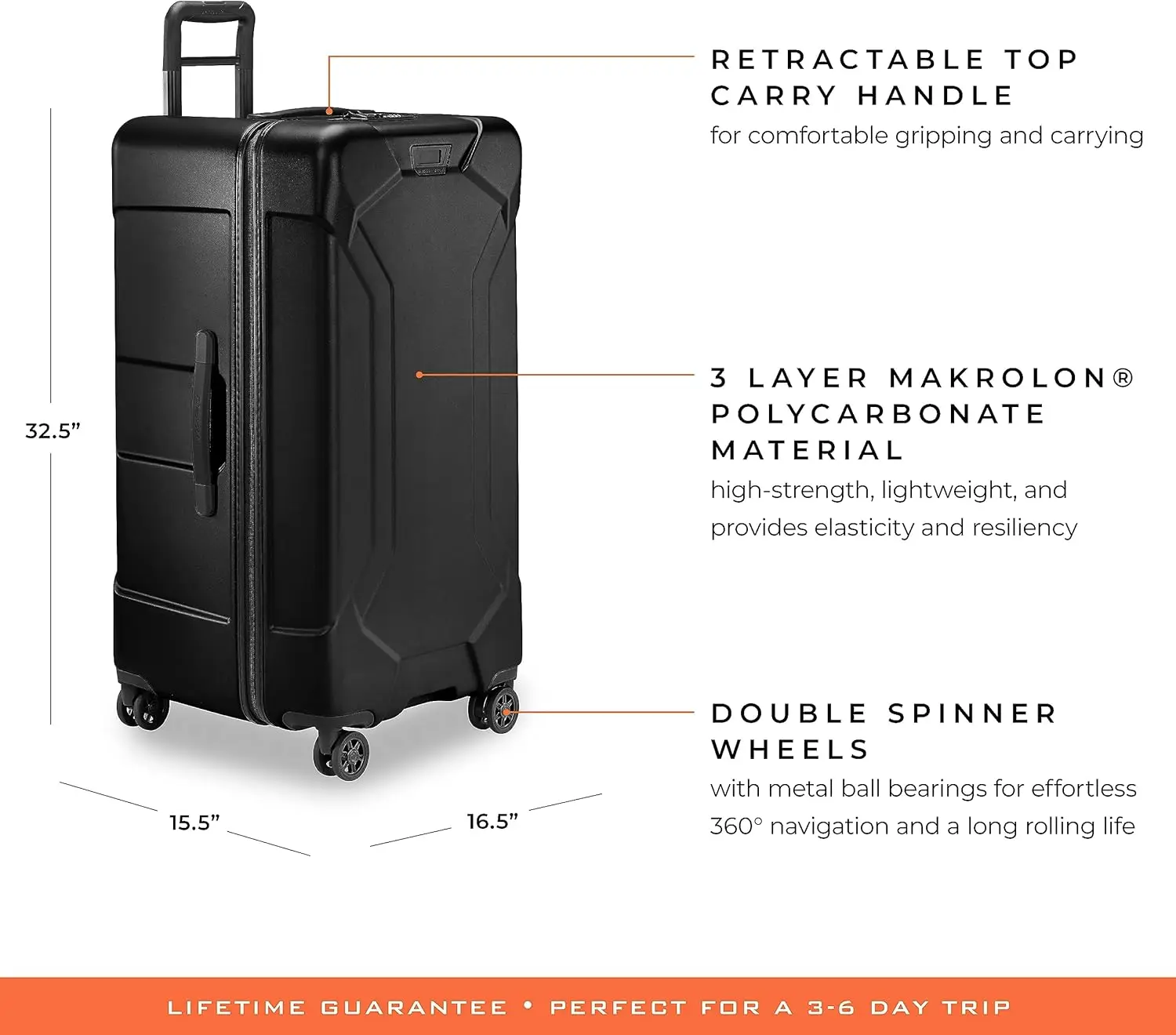 Torq Hardside Luggage, Stealth, Checked-X-Large Trunk 32-Inch