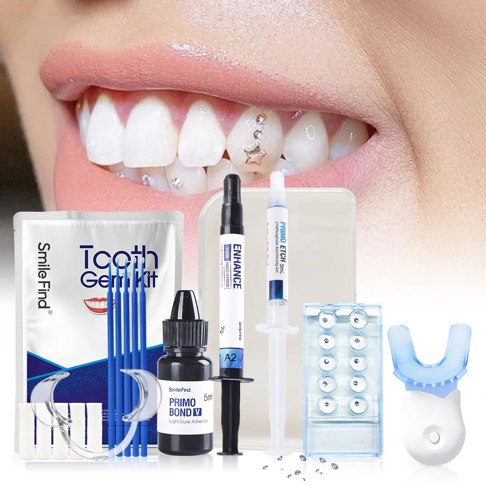 NEW Teeth Decorations 37% Acid Etching Gel Light Cure Adhesive Flowable Composite Professional Diy Crystal Jewelry Tooth Gem Kit