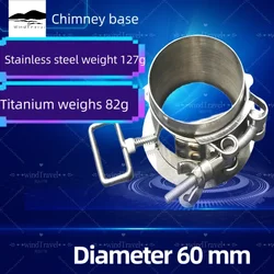 WT Wood stove chimney base Tent Stove Accessories Damper 6cm Fire Control Hot Tent Camping Stove  Outdoor Camping Hiking.