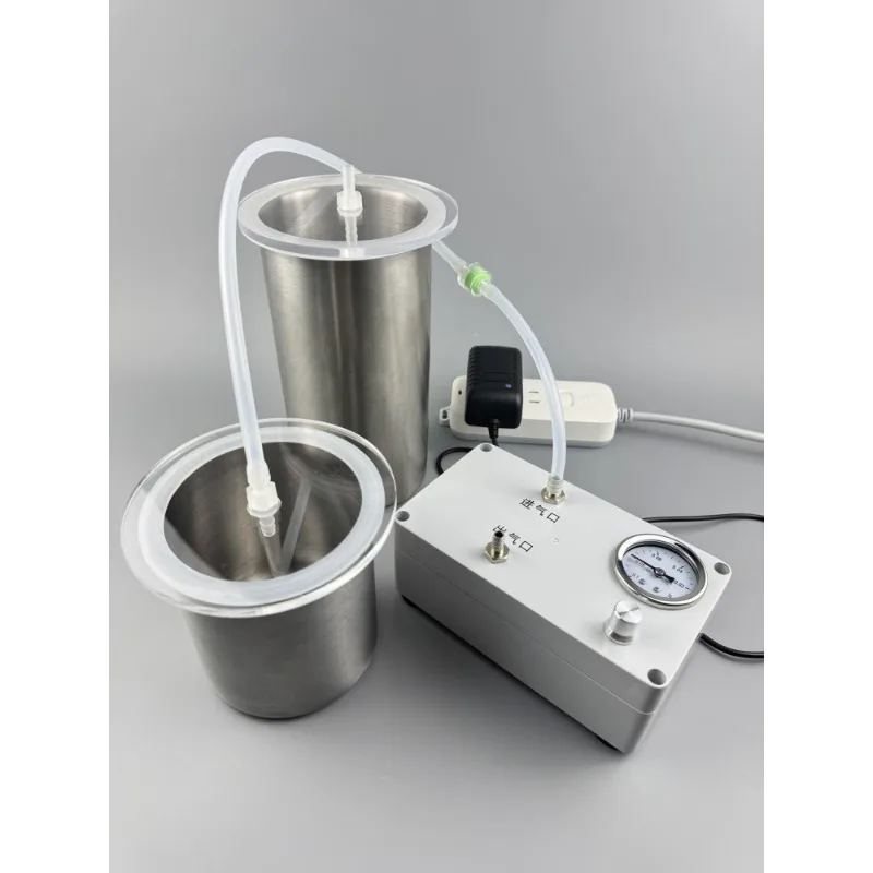Vacuum Defoaming: Stainless - steel Resin Tank, Sealed Tank with Transparent Lid, AB Glue & Silicone Bucket
