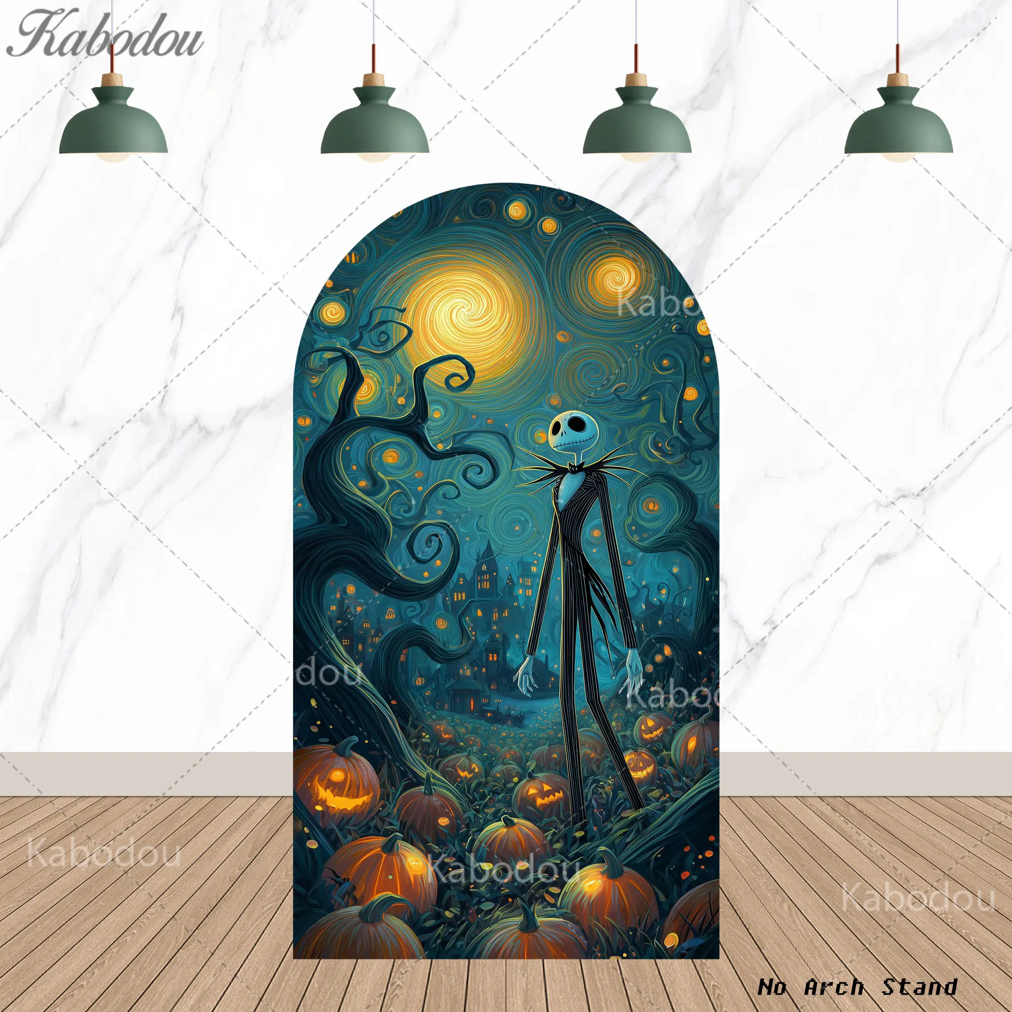 الكابوس قبل عيد الميلاد موضوع قوس خلفية الاطفال حفلة عيد ميلاد ديكور استحمام الطفل راية ملصق خلفية التصوير الدعامة #5