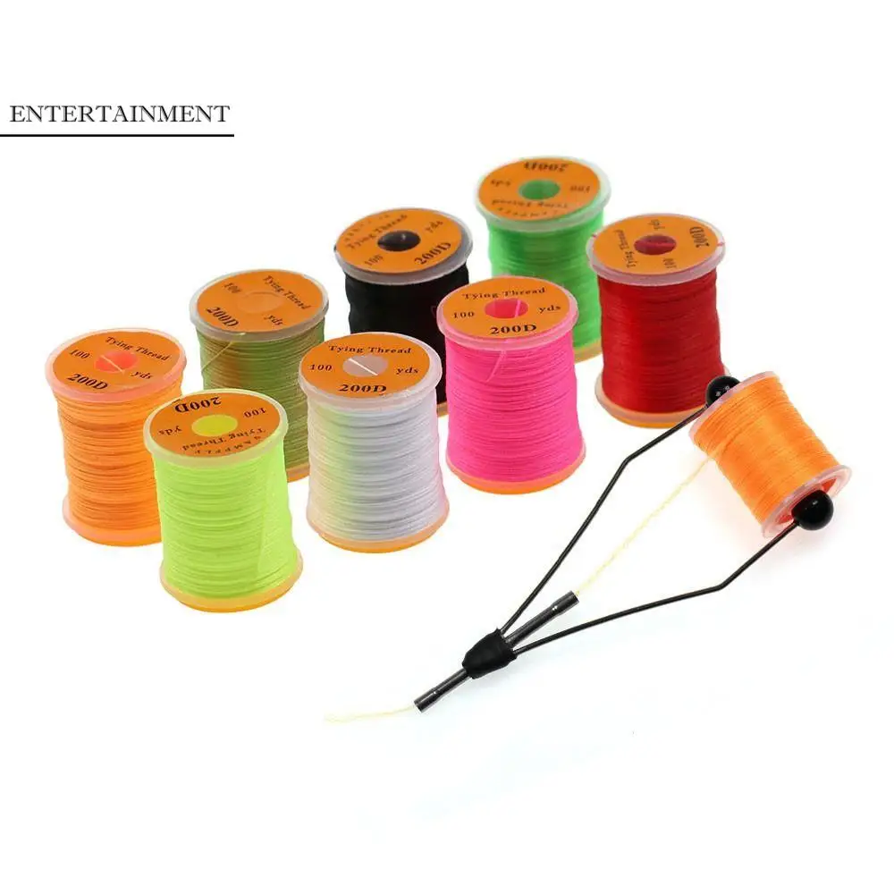 

Tools Strong Fluorescent Fishing Lure Bass 100Yard Tying Thread Material Fly Tying Thread Fishing Hook Line Fly Fishing Line