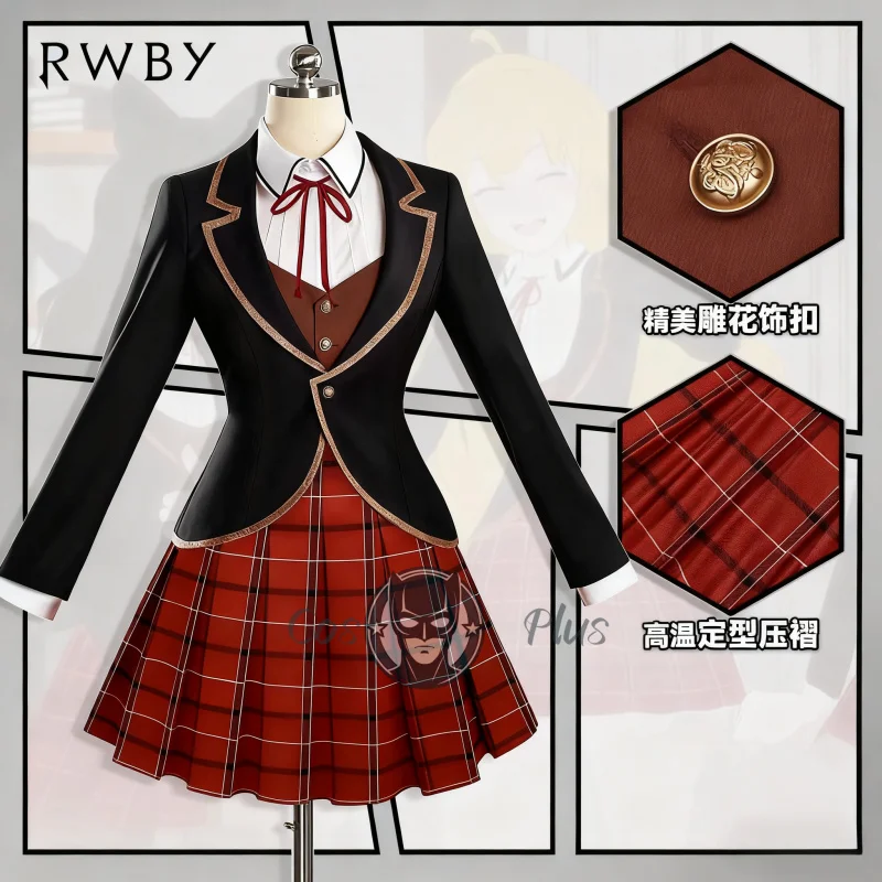 

Anime RWBY Yang Xiao Long Cosplay Cosplay Costume Shirt Jacket Skirt College JK Uniform Women Halloween Carnival Party Outfit