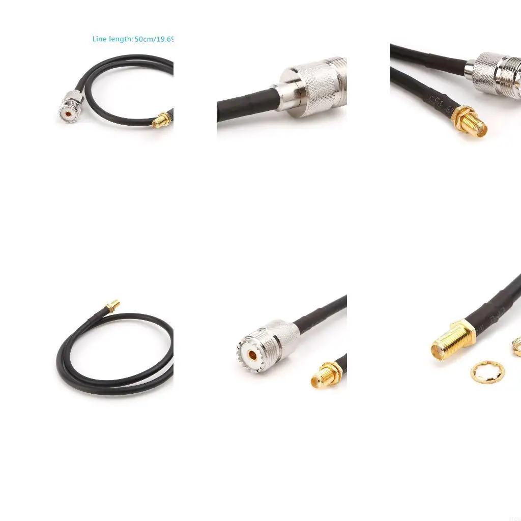 193A SMA Female To UHF SO239 PL259 Female RG58 Pigtail Cable RF Coaxial Assembly Cabl