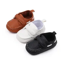 Scarpe da neonato scarpe formali in pelle PU suola morbida Polo neonato Set Toddler bapessmal