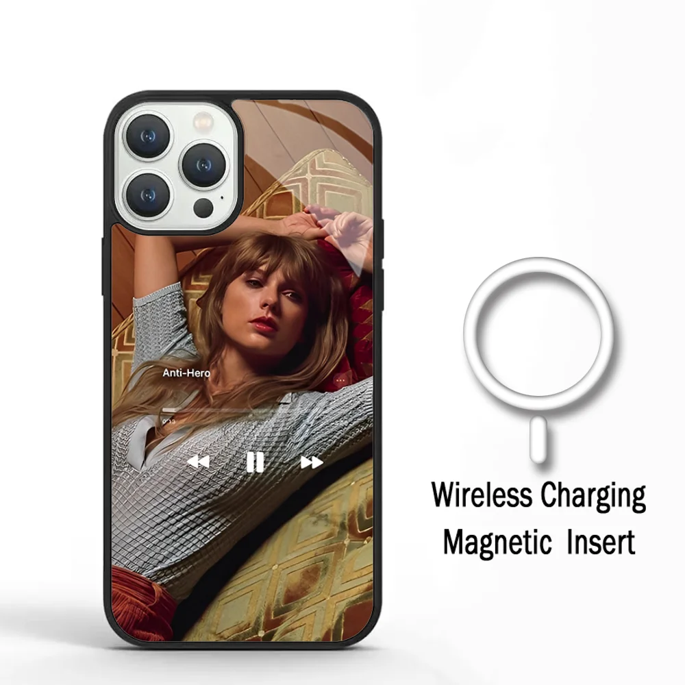 Etui na telefon T-Taylors-Swifts M-Midnights do iPhone'a 16 15 Pro Max Etui 14 Plus 13 12 11 Magesafe Magnetic Wireless Charge Cover