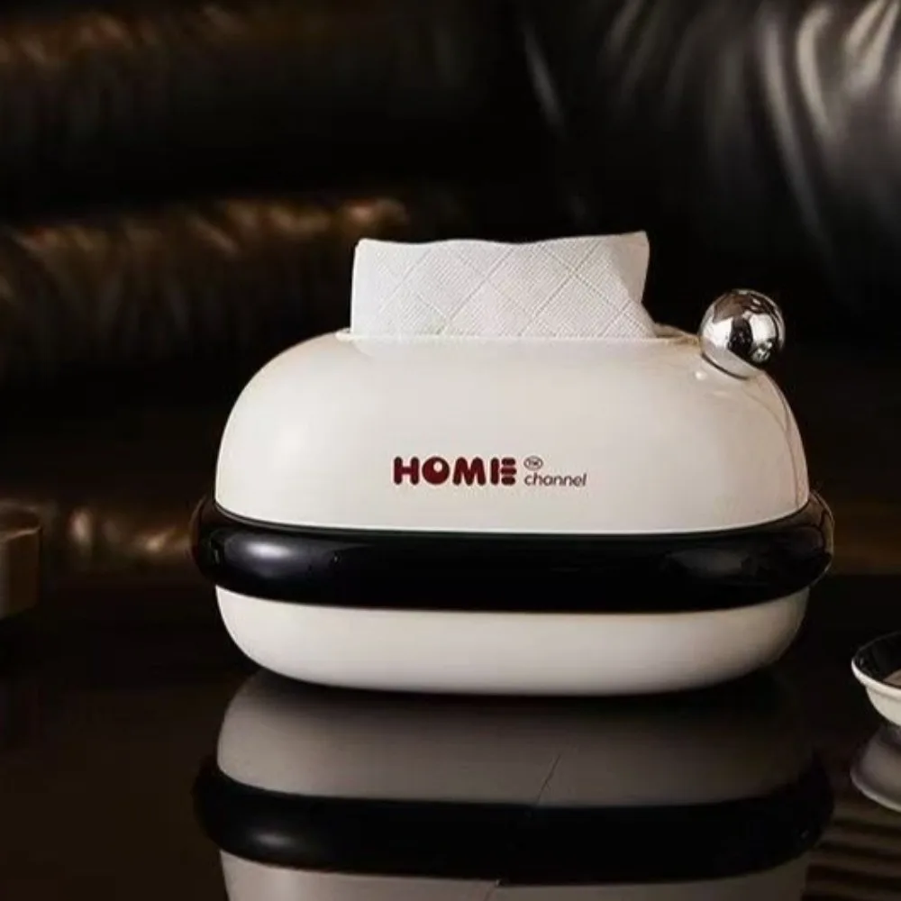 

Decorative Dopamine Magnetic Tissue Box Large Capacity Plastic Napkin Box Durable Built in Springs Paper Box Bedroom