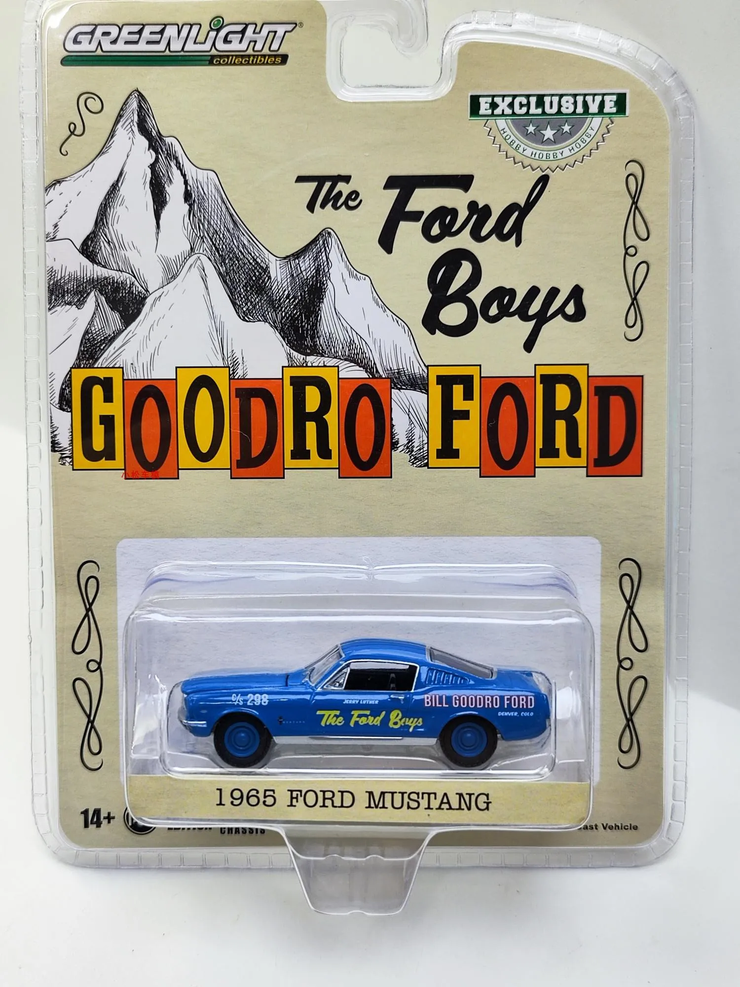 Green Light 1:64 1965 Ford Mustang Fastback - Bill Goodro Fordcar Model Collection Tos GiftsAlloy Car Model Toy view 2