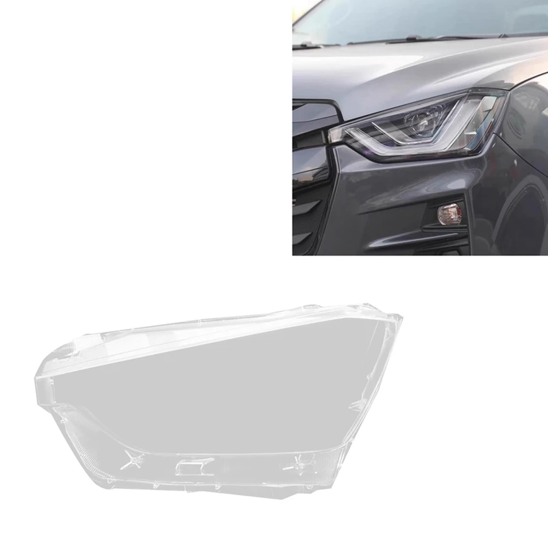 Car Headlight Shell Lamp Shade Transparent Lens Cover Headlight Cover For ISUZU D-MAX 2021-2023