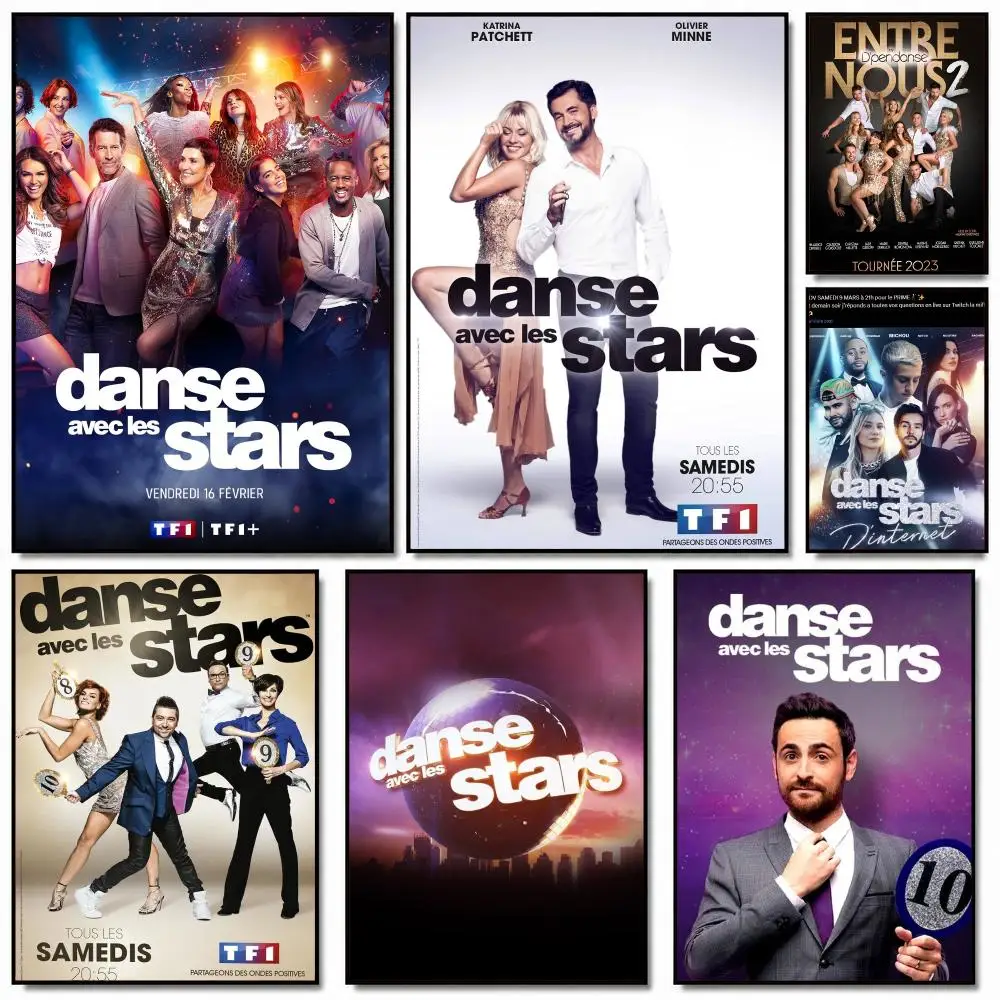 tv series D-Danse avec les stars-S Poster Removable Wall Sticker for Home Cafe Bar Office Interior Decor