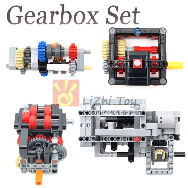 MOC-Kit de transmisión de caja de cambios de velocidad de Motor de alta tecnología, modelo técnico DIY, Motor L 99299 funciones de potencia, bloques de construcción