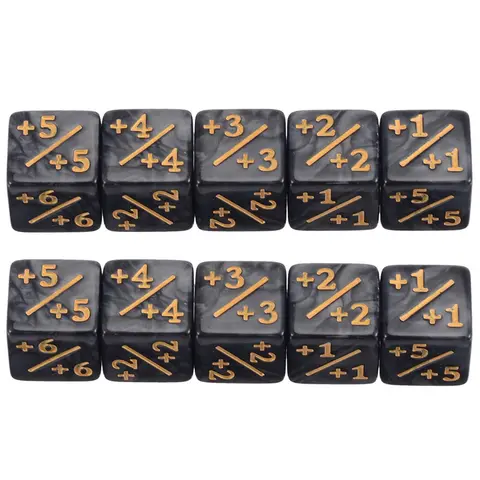 10 Pieces Counters Dice Toy Gathering Game Counters Token Dice Card Compatible with MTG/CCG/Card for Adults