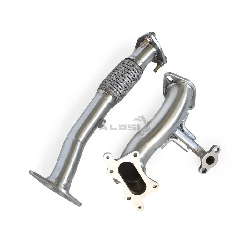 304 stainless racing exhaust header manifold with flex pipe engineered for Honda Jazz 1 point 5 direct bolt on
