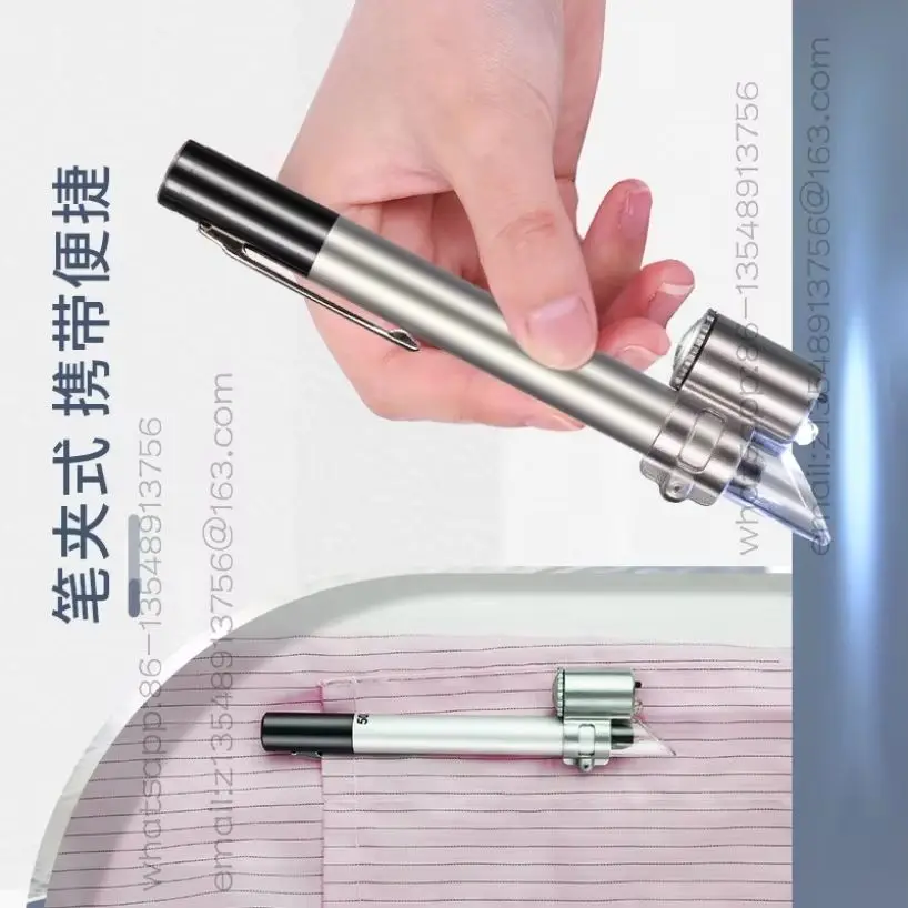 50X measuring pen magnifying glass microscope with scale reading