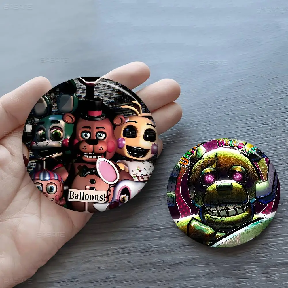 Fnaf Anime Five-nights-At-Freddys Tinplate Pin Button Custom Anime Role Old-school Brooch Cartoon Collar Badge Jewelry Gift Fans