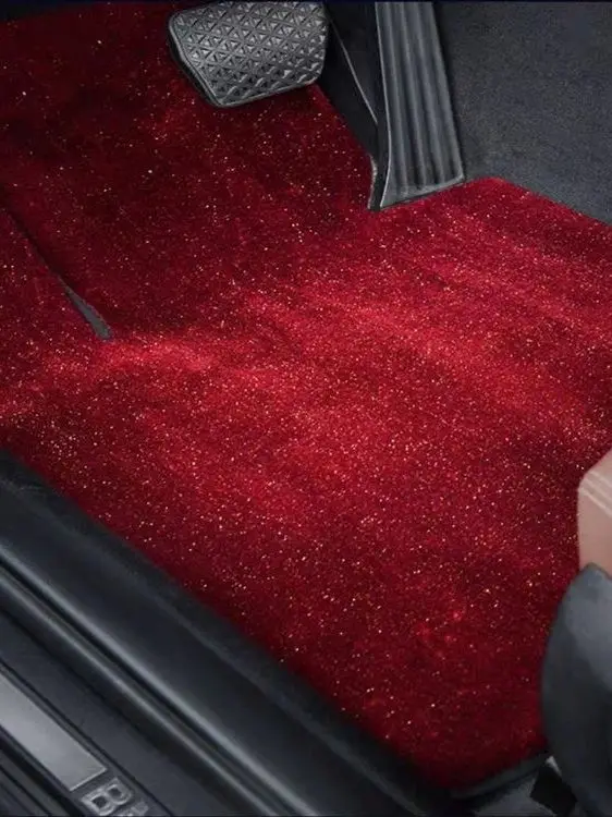 Star Glitter Velvet Custom Fit Auto Carpets Non‑slip Car Floor Foot Mats For Premium Car Interior Accessories