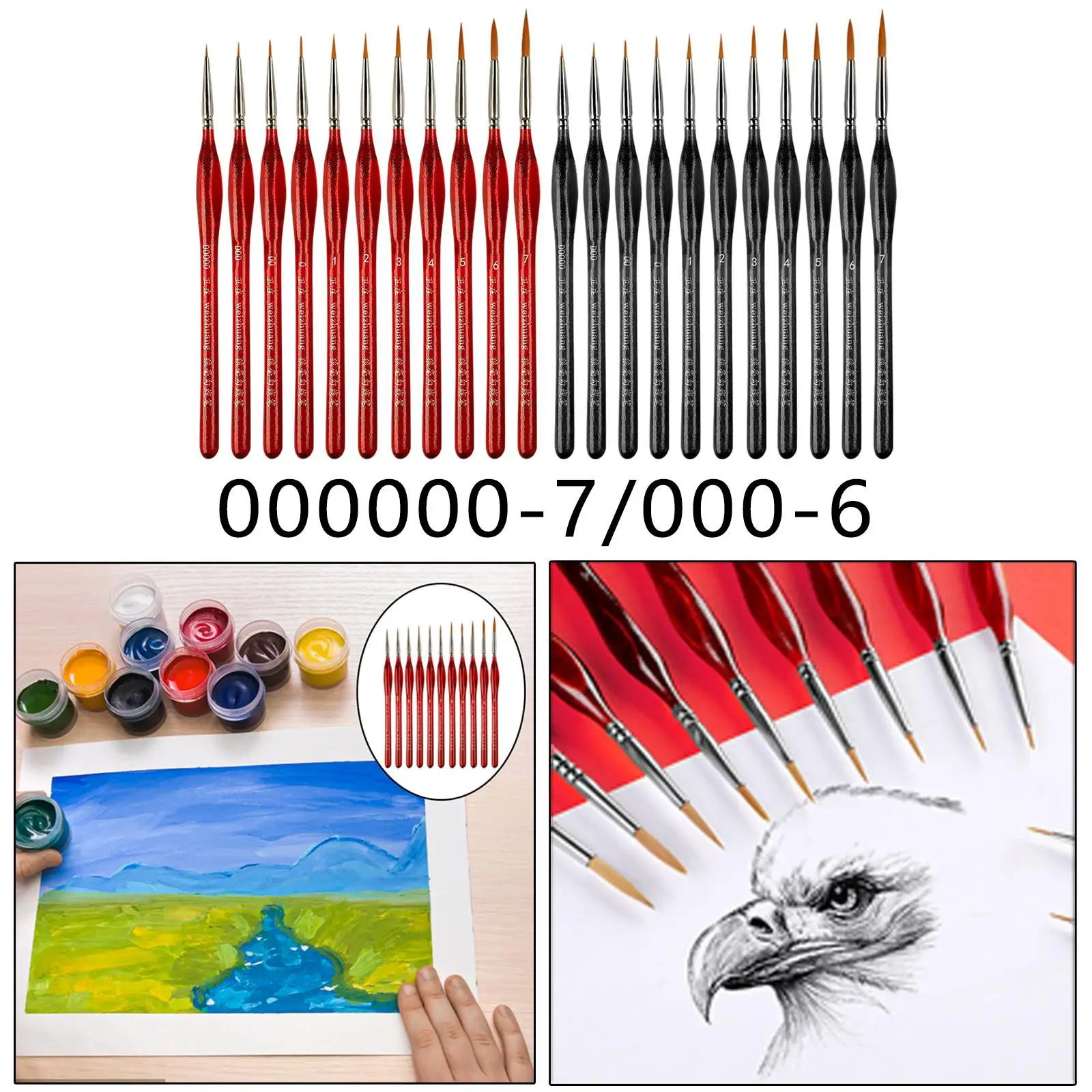 Miniature Paint Brushes Set, Paintbrushes Kit, Artist Supplies, Detalhando Arte Pintura, Acrílico Óleo Modelos, Acessórios