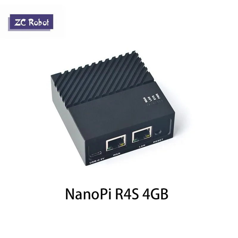 Friendly NanoPi R4S 4GB Dual Gbps Ethernet Gateways RK3399 with cooling Support OpenWrt LEDE System V2ray SSR Linux Rockchip